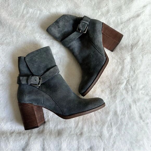 Splendid Women’s Callen Suede Buckle Ankle Bootie Size 9 - Picture 3 of 16
